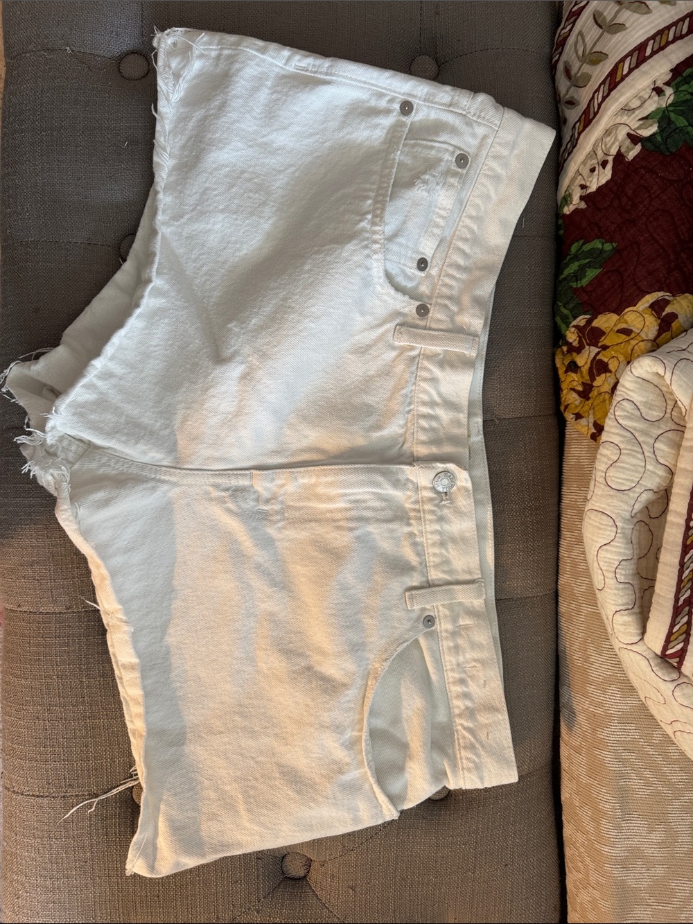 Madewell White Denim Cutoff Shorts size 32 worn once.